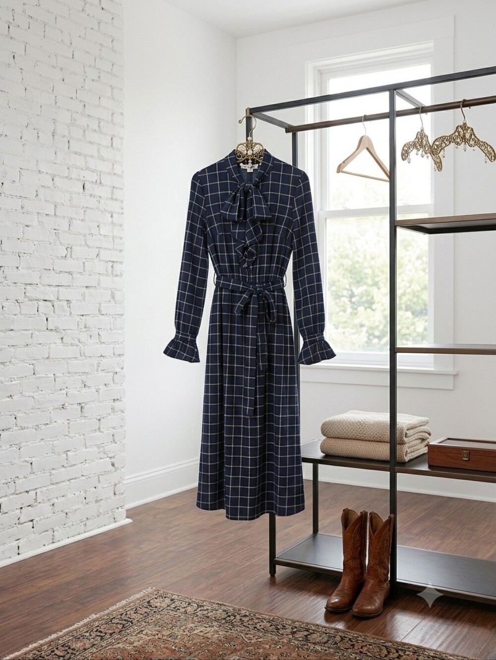 Elegant Checkered Dress
